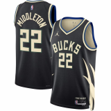 Khris Middleton #22 Milwaukee Bucks 2022-23 Brand Black Jerseys - Statement Edition Men's