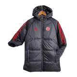 Bayern Munich 2023-24 Black Soccer Cotton Winter Jacket Men's