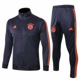 2019-20 Bayern Munich High Neck Blue Men's Football Training Suit(Jacket + Pants)