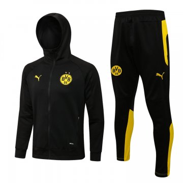 Borussia Dortmund 2021-22 Hoodie Black Soccer Training Suit Jacket + Pants Men's