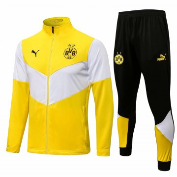 Borussia Dortmund 2021-22 Yellow Jacket + Pants Soccer Training Suit Men's
