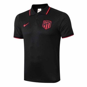 2019-20 Atletico Madrid Black Men's Football Polo Shirt