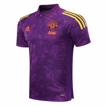 2020-21 Manchester United UCL Purple Men's Football Polo Shirt