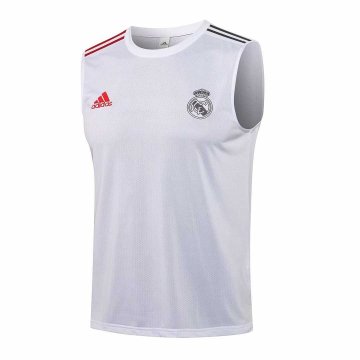 2021-22 Real Madrid White Football Singlet Shirt Men's [2021050155]