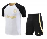 Chelsea 2023-24 White Soccer Jerseys + Short Men's