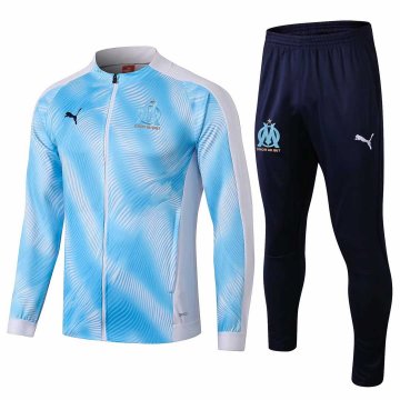 2019-20 Olympique Marseille Blue Men's Football Training Suit(Jacket + Pants)