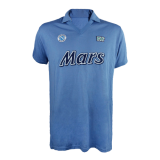 89/90 Napoli Home Blue Retro Football Jersey Shirts Men