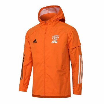 2020-21 Manchester United Orange All Weather Windrunner Football Jacket Men