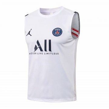 2021-22 PSG x Jordan White III Football Singlet Shirt Men's