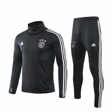 2019-20 Ajax Turtle Neck Black Men's Football Training Suit(Sweater+ Pants)