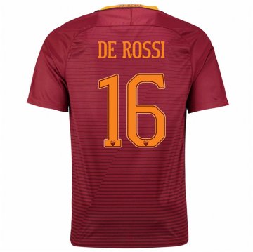 2016-17 Roma Home Red Football Jersey Shirts De Rossi #16