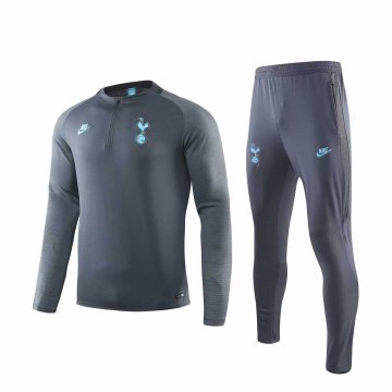 2019-20 Tottenham Hotspur Half Zip Grey Men's Football Training Suit(Jacket + Pants)