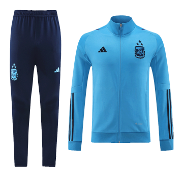 Argentina 2022-23 3 Stars Blue Soccer Jacket + Pants Men's