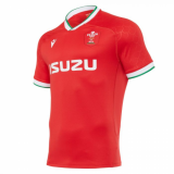 2020-21 Wales Rugby Home Red Football Jersey Shirts Men