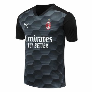 2020-21 AC Milan Goalkeeper Black Men Football Jersey Shirts