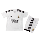 Real Madrid 2024-25 Home Soccer Jerseys + Short Kid's