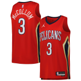 CJ McCollum #3 New Orleans Pelicans 2022-23 Brand Red Jerseys - Statement Edition Men's
