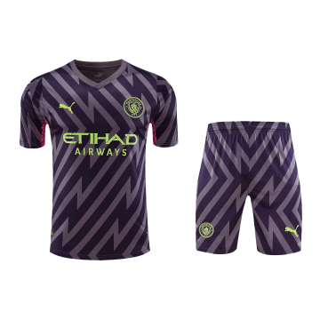 Manchester City 2023-24 Goalkeeper Soccer Jerseys + Short Men's