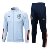 Spain 2023 Off Blue Soccer Jacket + Pants Men's
