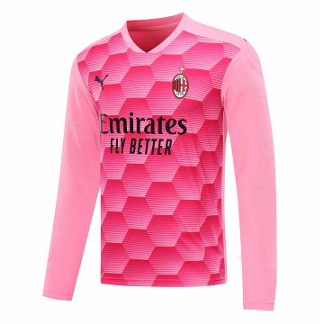 2020-21 AC Milan Goalkeeper Pink Long Sleeve Men Football Jersey Shirts
