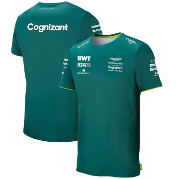Aston Martin Cognizant F1 Official Team 2021 Green Soccer T-Shirt Men's