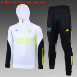 #Hoodie Arsenal 2023-24 White Soccer Sweatshirt + Pants Kid's