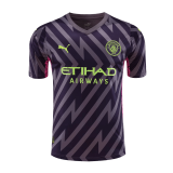 Manchester City 2023-24 Goalkeeper Purple Soccer Jerseys Men's