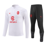 AC Milan 2023-24 White Soccer Sweatshirt + Pants Men's