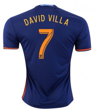 2016-17 New York City Away Navy Football Jersey Shirts David Villa #7