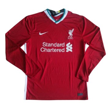 2020-21 Liverpool Home LS Red Men Football Jersey Shirts [48212673]
