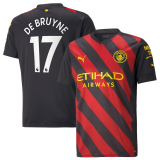 #De Bruyne #17 Manchester City 2022-23 Away Soccer Jerseys Men's