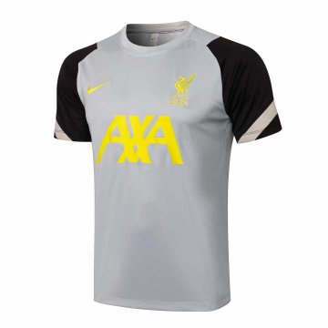 2021-22 Liverpool Light Grey Football Training Shirt Men's