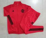 Flamengo 2023-24 Red Soccer Jacket + Pants Men's