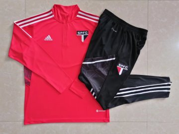 Sao Paulo FC 2022-23 Red Soccer Training Suit Men's