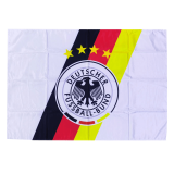White Germany Team Soccer Flag