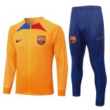 Barcelona 2022-23 Orange Soccer Jacket + Pants Men's