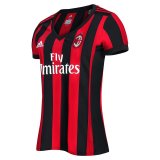 2017-18 AC Milan Home Women Red&Black Stripes Football Jersey Shirts