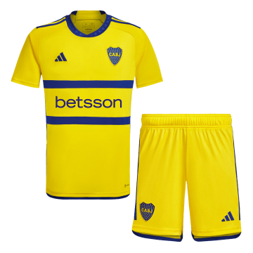 Boca Juniors 2023/24 Away Soccer Jerseys + Short Kid's
