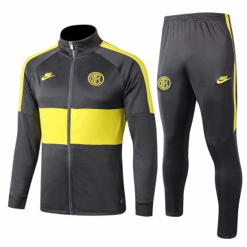 2019-20 Inter Milan Grey Men's Football Training Suit(Jacket + Pants)
