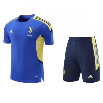 Juventus 2021-22 Blue Soccer Jerseys + Short Set Men's