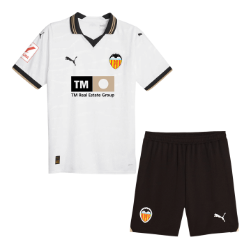 Valencia 2023-24 Home Soccer Jerseys + Short Kid's
