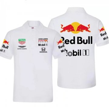 Red Bull Aston Martin Racing 2021 White F1 Team Polo Jersey Men's