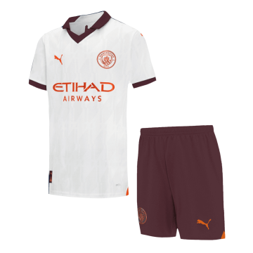 Manchester City 2023-24 Away Soccer Jerseys + Short Kid's