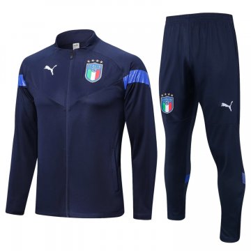Italy 2022 Navy Soccer Jacket + Pants Men's