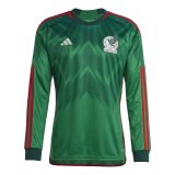 #Long Sleeve Mexico 2022 FIFA World Cup Qatar Home Soccer Jerseys Men's