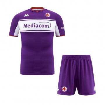 ACF Fiorentina 2021-22 Home Soccer Jerseys + Short Set Kid's