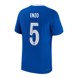#ENZO #5 Player Version Chelsea 2022-23 Home UCL Soccer Jerseys Men's