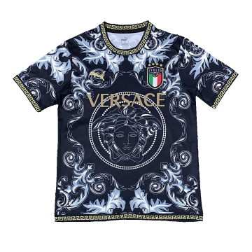 Italy x Versace 2023 Black Special Edition Soccer Jerseys Men's