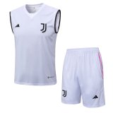 Juventus 2023-24 White Soccer Singlet + Short Men's