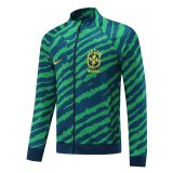 Brazil 2022 Green Soccer Jacket Men's